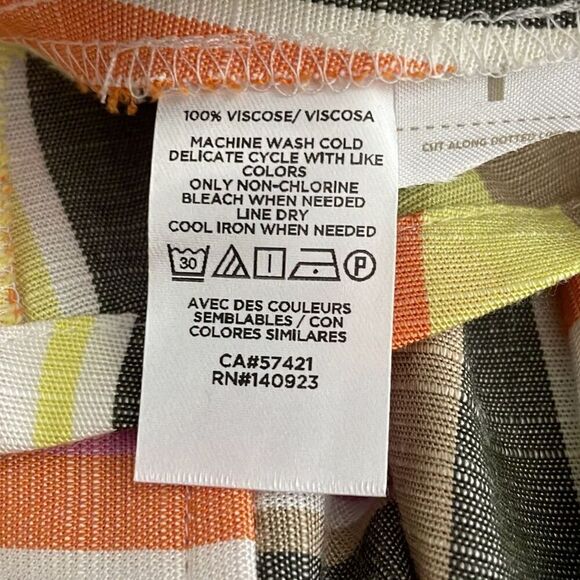 LOFT Striped Button Front Midi Dress 12 - Picture 7 of 9